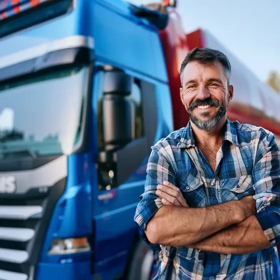 Motorista de transporte de carga com o MDF-e
